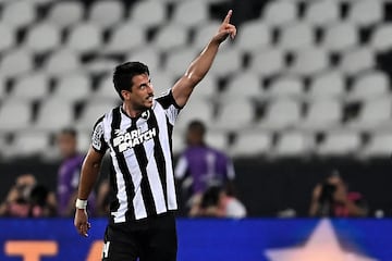 Gabriel celebra un gol con Botafogo.