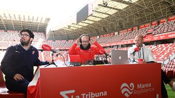 25-05-2023. MIGUEL ANGEL RAMÍREZ, EN EL PROGRAMA LA TRIBUNA, EN EL MOLINÓN, ENCUENTRO QUE CONDUCEN EL SPORTING GENUINE Y LA FUNDACIÓN REAL SPORTING.