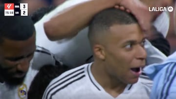 El golazo majestuoso de Mbappé de falta con una variante: no se veía hacía tiempo en el Bernabéu
