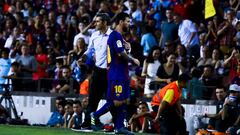 2017807 CAMP NOU, BARCELONA 
 TROFEU JOAN GAMPER 
 FC BARCELONA vs CHAPECOENSE 
 MESSI 
 ERNESTO VALVERDE 
 FOTOS GORKA LEIZA 07/08/17 PARTIDO AMISTOSO