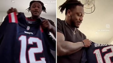A.J. Brown explodes with joy after receiving signed jersey from Tom Brady