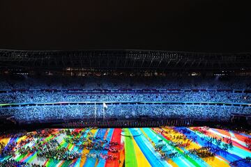 Vista general de la ceremonia inaugural de los Juegos Paralímpicos 2020. 