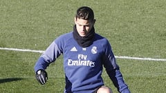 James entrenó al margen del equipo y es duda ante Celta