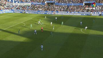 Gran jugada coral del Zaragoza en su primer gol