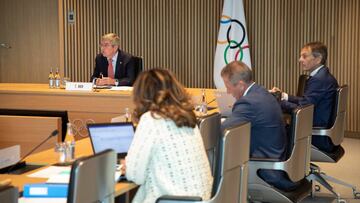 Thomas Bach, durante una reunión de la ejecutiva del COI.