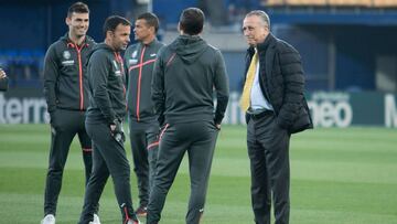 Roig, antes de jugar contra el Barcelona