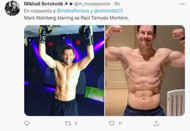 Raúl Tamudo y Mark Wahlberg