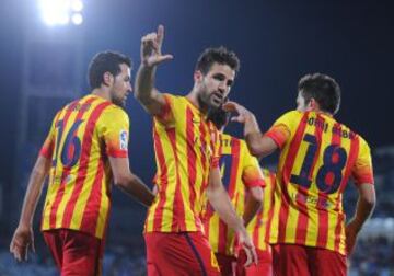 Celebración de Cesc Fábregas