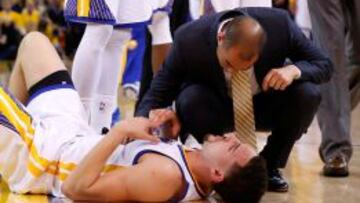 Peligro: Klay Thompson, duda para el arranque de la final