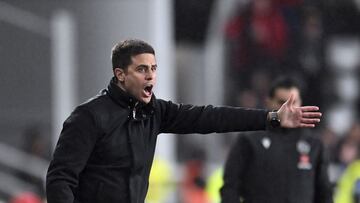 Lisci durante el derbi disputado en El Plantío.