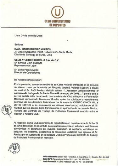 Universitario recurriría a FIFA por caso de Ruidíaz con Monarcas