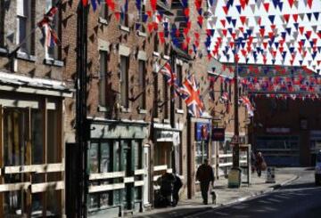 Las calles de Ashbourne se preparan para el Shrovetide football.