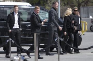 Ronald Koeman llegando al memorial del Camp Nou en honor a Johan Cruyff.