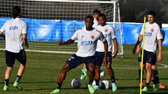 Jugadores de la Selecci&oacute;n Colombia en un entrenamiento