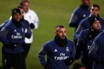 James Rodríguez entrena al lado de sus compañeros del Real Madrid en Yokohama, Japón, pensando en el Mundial de Clubes y el América de México, su primer rival.