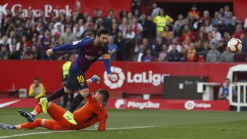 Lionel Messi estuvo atento al rechace de Tomas Vaclik para con un toque suave poner en ventaja al Barça.