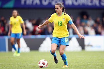 Ana Vitoria, durante un partido del Mundial Sub-20 de 2018 con Brasil.
