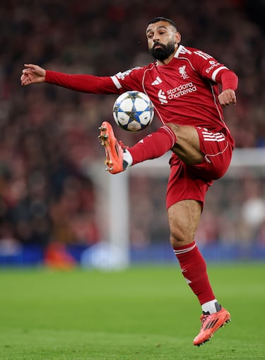 FC  Basilea (2012-14 | 6 partidos) | Chelsea FC (2014-15 | 2 partidos) | AS Roma (2015-17 | 7 partidos) | Liverpool FC (2017-actualidad |77 partidos) | El extremo derecho egipcio suma un total de 92 encuentros y 48 goles repartidos por los cuatro clubes con los que ha jugado la competición. 