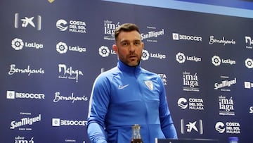 Pablo Guede este viernes en La Rosaleda.