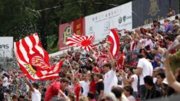 La afición del Girona, lista.