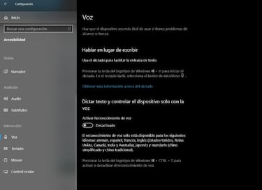 Trucos Windows 10: Cómo escribir usando tu voz