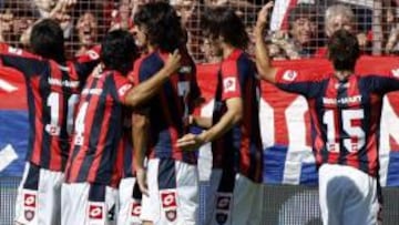 <b>ARGENTINA </b>Los jugadores del San Lorenzo celebrando un gol.