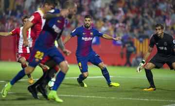 Luis Suárez marcó el 0-2 tras un magnífico pase de Aleix Vidal.