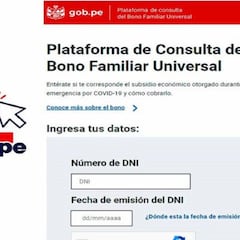 Bono Familiar Universal y 600 soles: link y cómo ver con DNI quién puede cobrarlo hoy, 3 de marzo