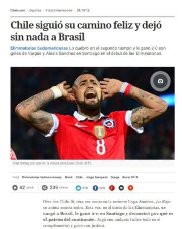 La prensa mundial se rinde ante la Roja