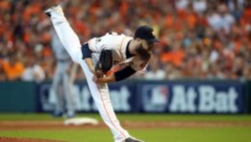 Dallas Keuchel situ&oacute; a los Astros a un triunfo de las Series de Campeonato de la Liga Americana.