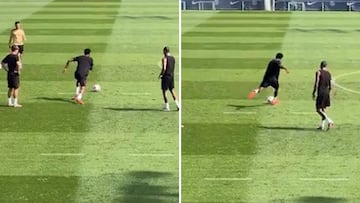 Lamine Yamal leaves the world in awe with stunning goal at Barcelona training