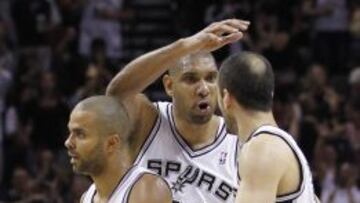 Tony Parker, Tim Duncan y Manu Gin&oacute;bili, un tr&iacute;o para la historia que a&uacute;n es presente.