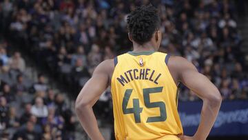 Mitchell, en un partido con los Jazz