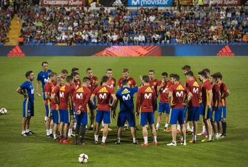 Clima de euforia en el entrenamiento de la Selección