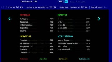 El nuevo Teletexto online, misma interfaz pero con navegaci&oacute;n mejorada