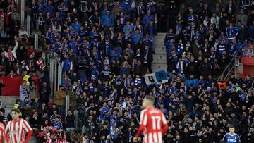 27.08.2024 PARTIDO 2º DIVISION
ESTADIO EL MOLINON SPORTING-REAL OVIEDO AFICION DEL REAL OVIEDO EN SU ESQUINA EN UN PARTIDO DE LA PASADA TEMPORADA