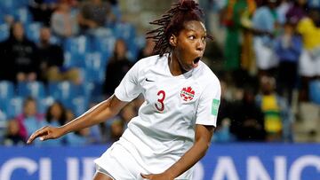 Kadeisha Buchanan celebra su gol con Canad&aacute;. 