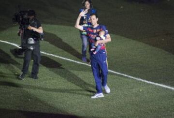 El Barcelona campeón de la Liga BBVA y Copa del Rey. Busquets.