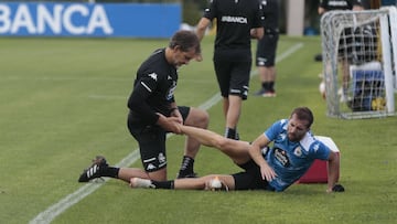 Entrenamiento Deportivo de La Coru&ntilde;a. lesion Benito