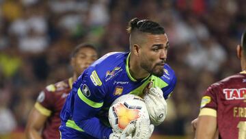 &Aacute;lvaro Montero durante un partido con Tolima.