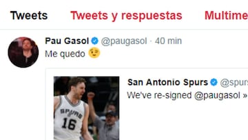 Gasol oficializa su renovación en los Spurs: "Me quedo"