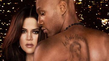 Khloe Kardashian con Lamar Odom en un posado de cuando eran pareja.