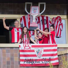 Concurso de los balcones de la afición del Athletic en la Copa
