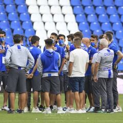 Cumbre del Deportivo con el presidente en Abegondo