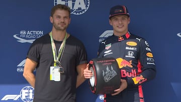 Verstappen tras su pole en Hungría.