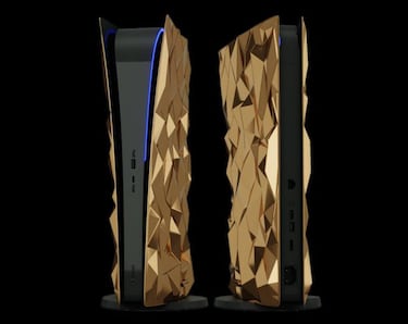 PS5 Golden Rock: una consola chapada en oro y con mandos de piel de cocodrilo