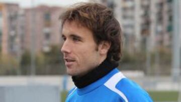 Joan Verdú en el entrenamiento del Espanyol.