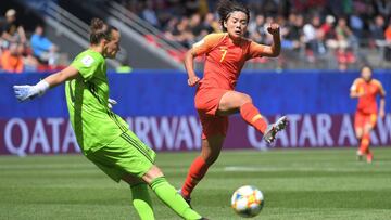 Wang, en el partido que jug&oacute; ante Alemania.