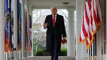 U.S. President Donald Trump gestures, ahead of delivering remarks on tariffs, in the Rose Garden at the White House in Washington, D.C., U.S., April 2, 2025. REUTERS/Leah Millis TPX IMAGES OF THE DAY