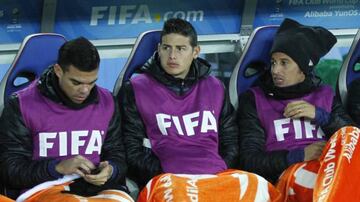 James on the bench during the Club World Cup.